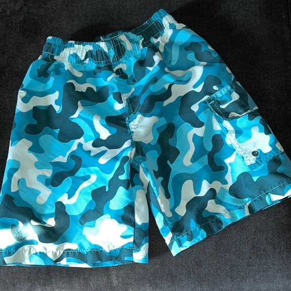 Turtle Bay Boys Blue Camo Swim Trunks - Picture 2 of 7